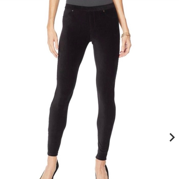 Small HUE light black corduroy skinny leg leggings stretch very flattering! - Picture 9 of 14